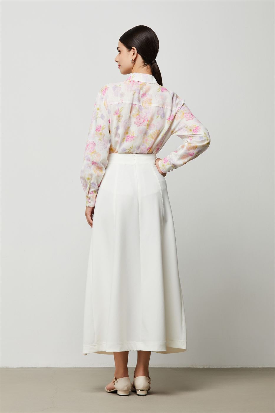 Floral Cotton Linen Shirt - Femi9 EG