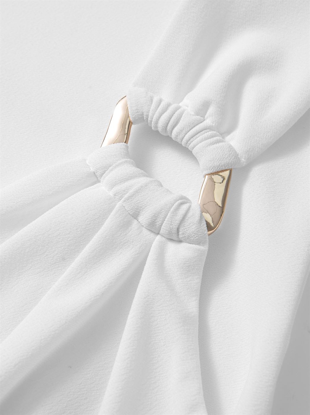Asymmetric White Jersey Top - Femi9 EG