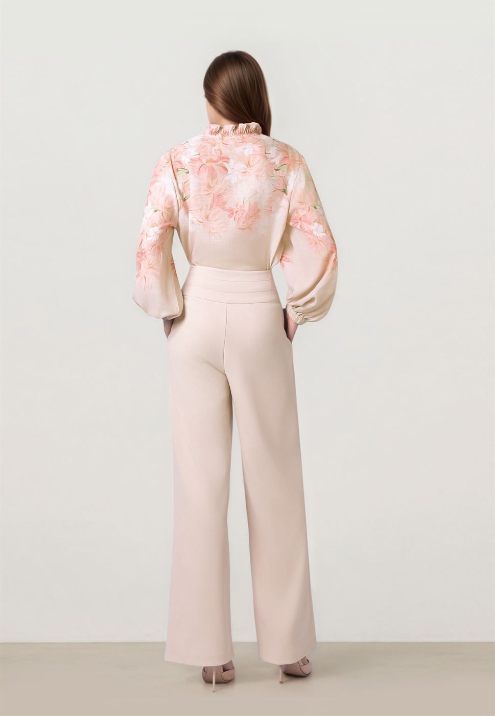 Flowy Beige Pants - Femi9 EG
