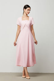 Blush Crepe Midi Dress - Femi9 EG