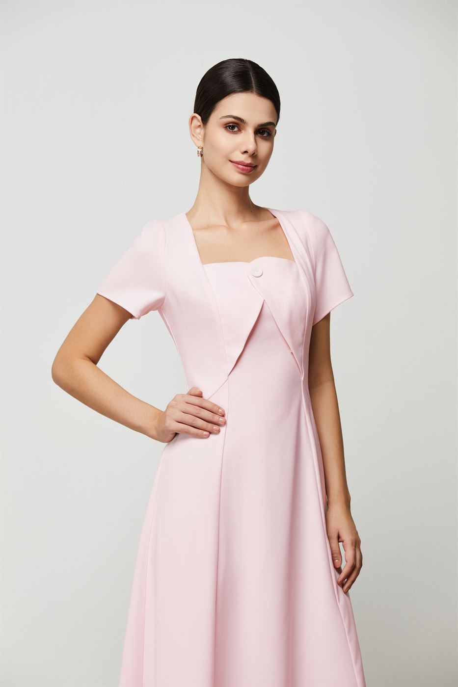 Blush Crepe Midi Dress - Femi9 EG