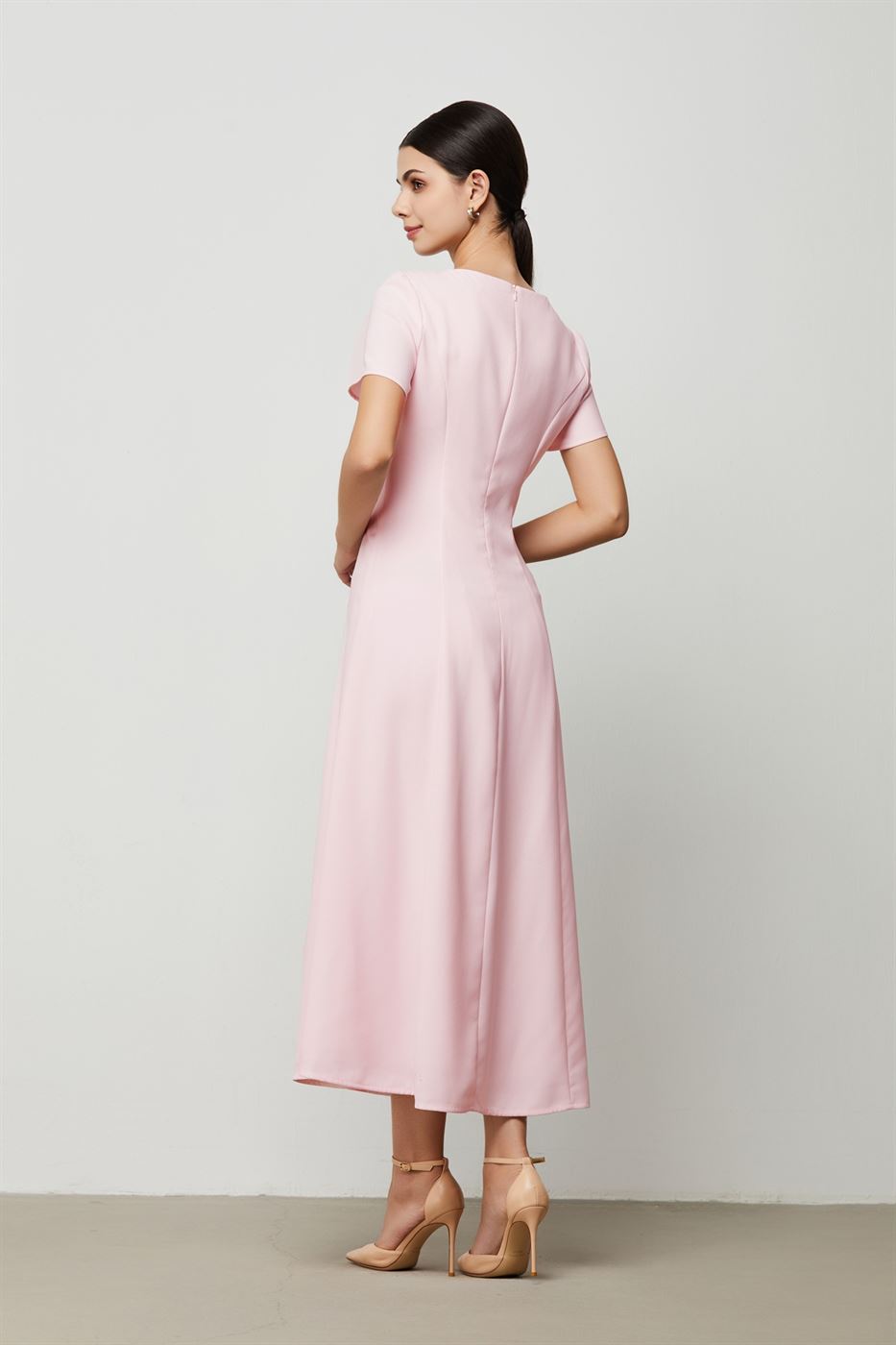 Blush Crepe Midi Dress - Femi9 EG