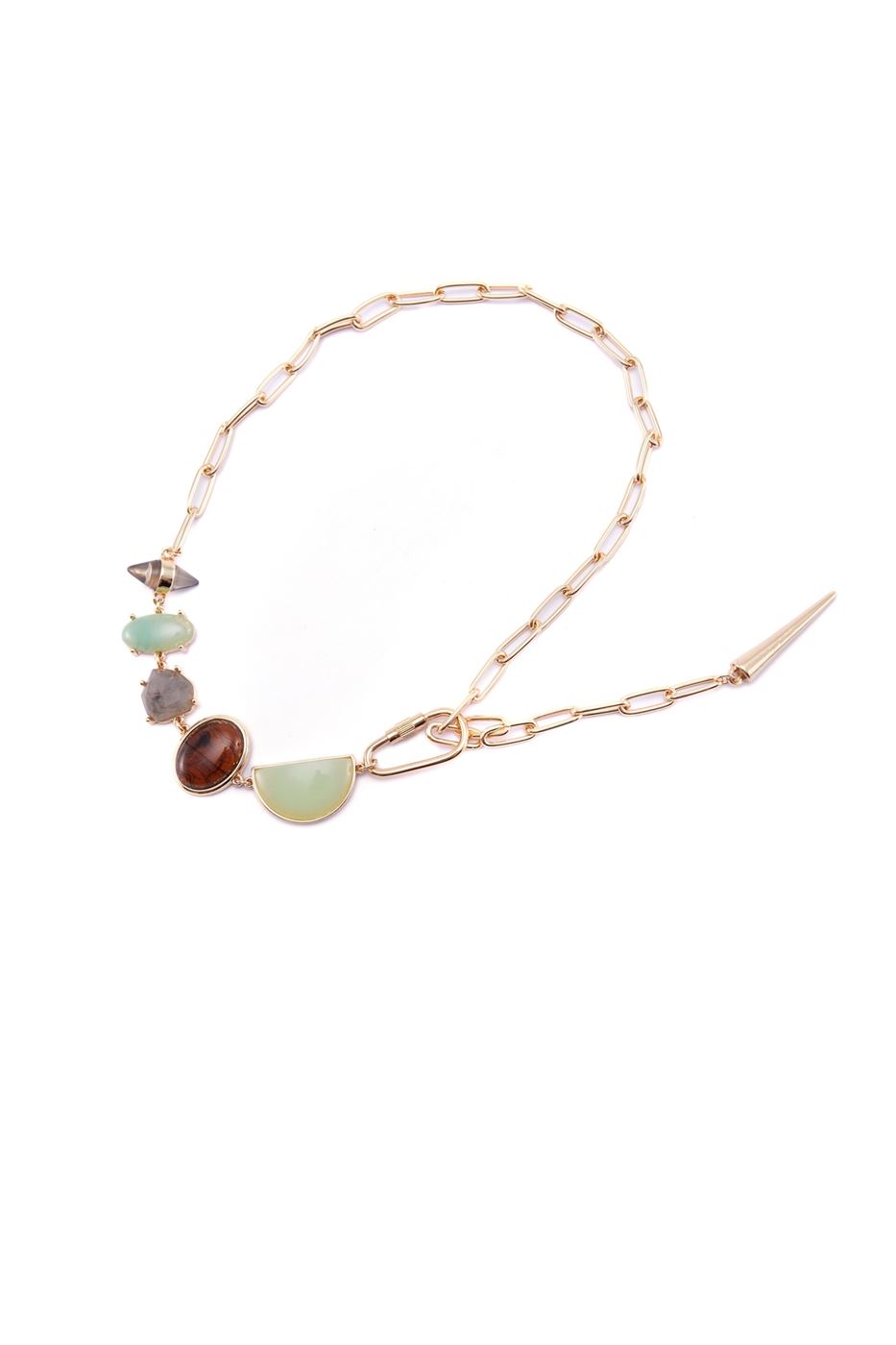 Multi Shapes Stone Necklace - Femi9 EG