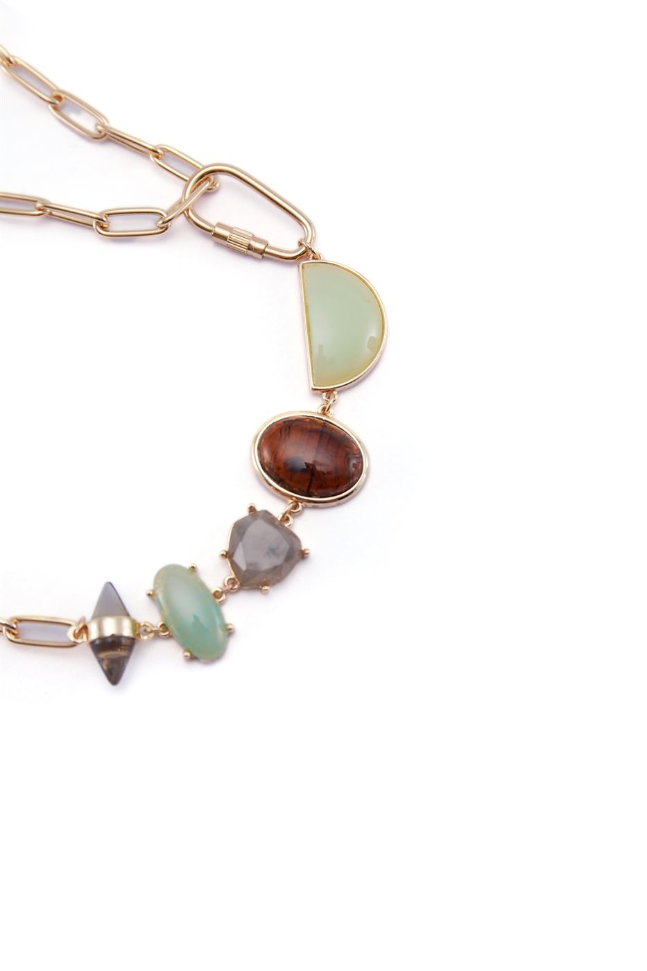 Multi Shapes Stone Necklace - Femi9 EG