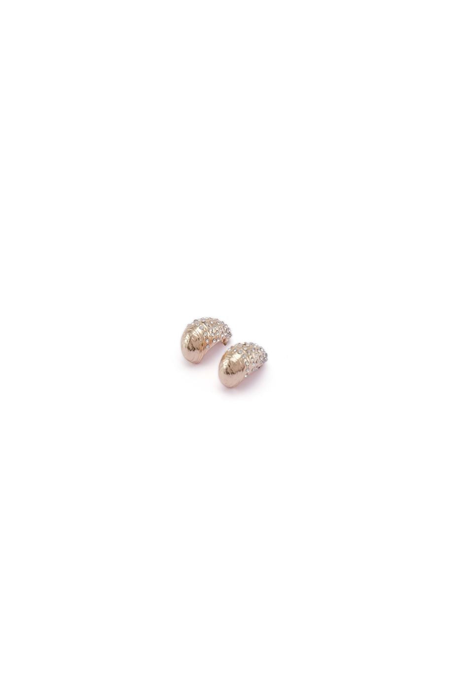 Gold Tone Chunky Half Hoop Earrings - Femi9 EG