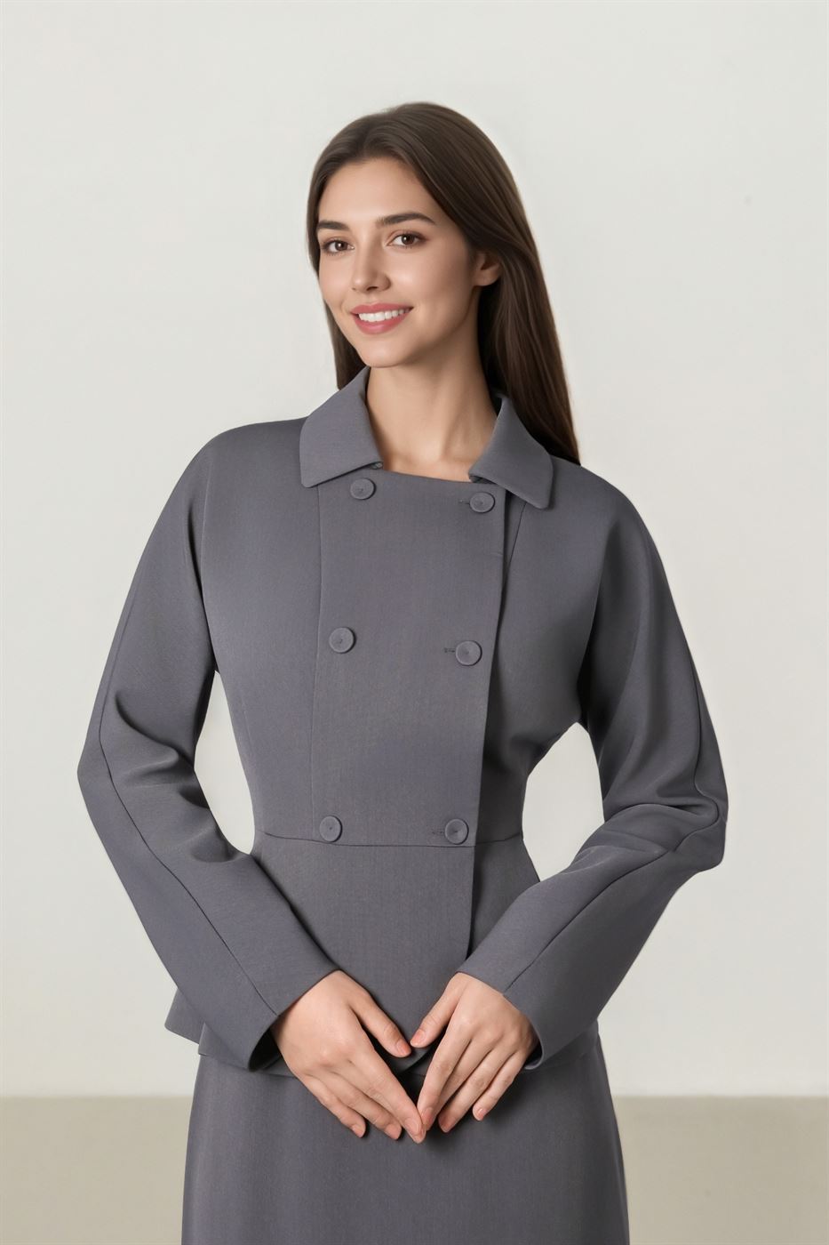 Structured Peplum Jacket - Femi9 EG