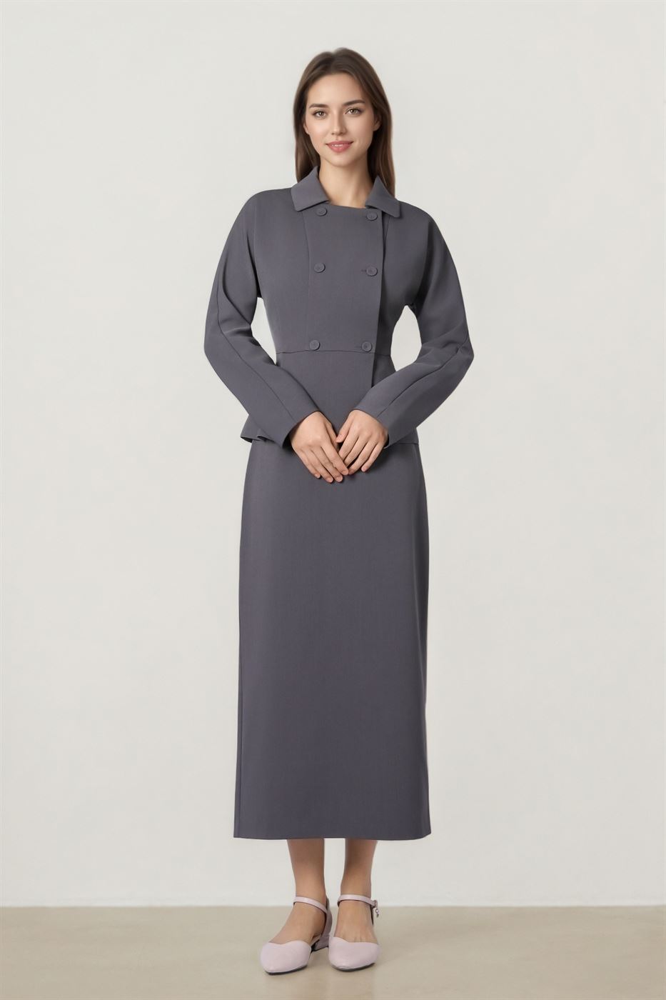 Structured Peplum Jacket - Femi9 EG