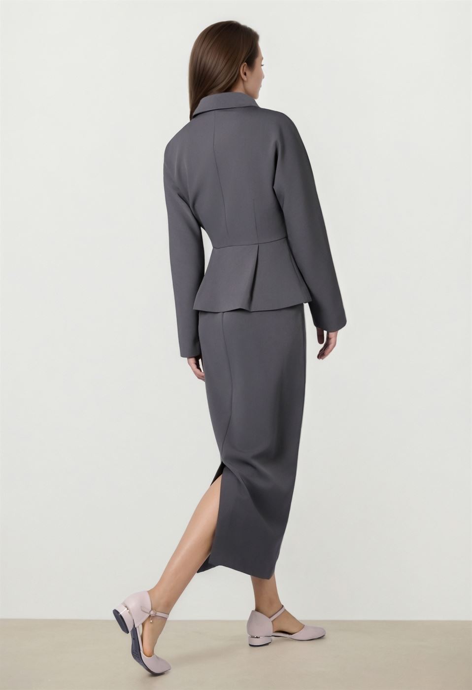 Structured Peplum Jacket - Femi9 EG