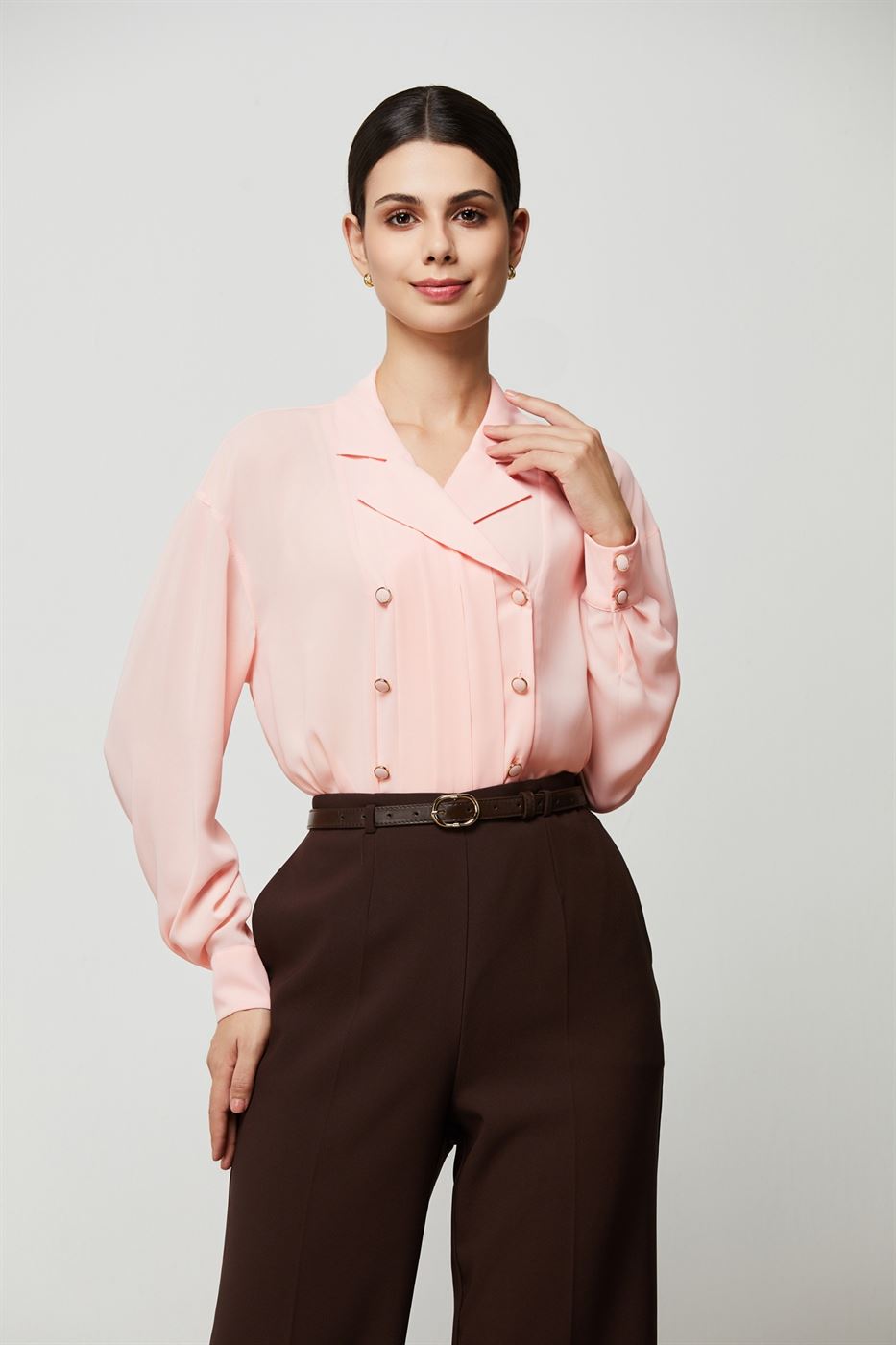 Double  breasted rose shirt - Femi9 EG