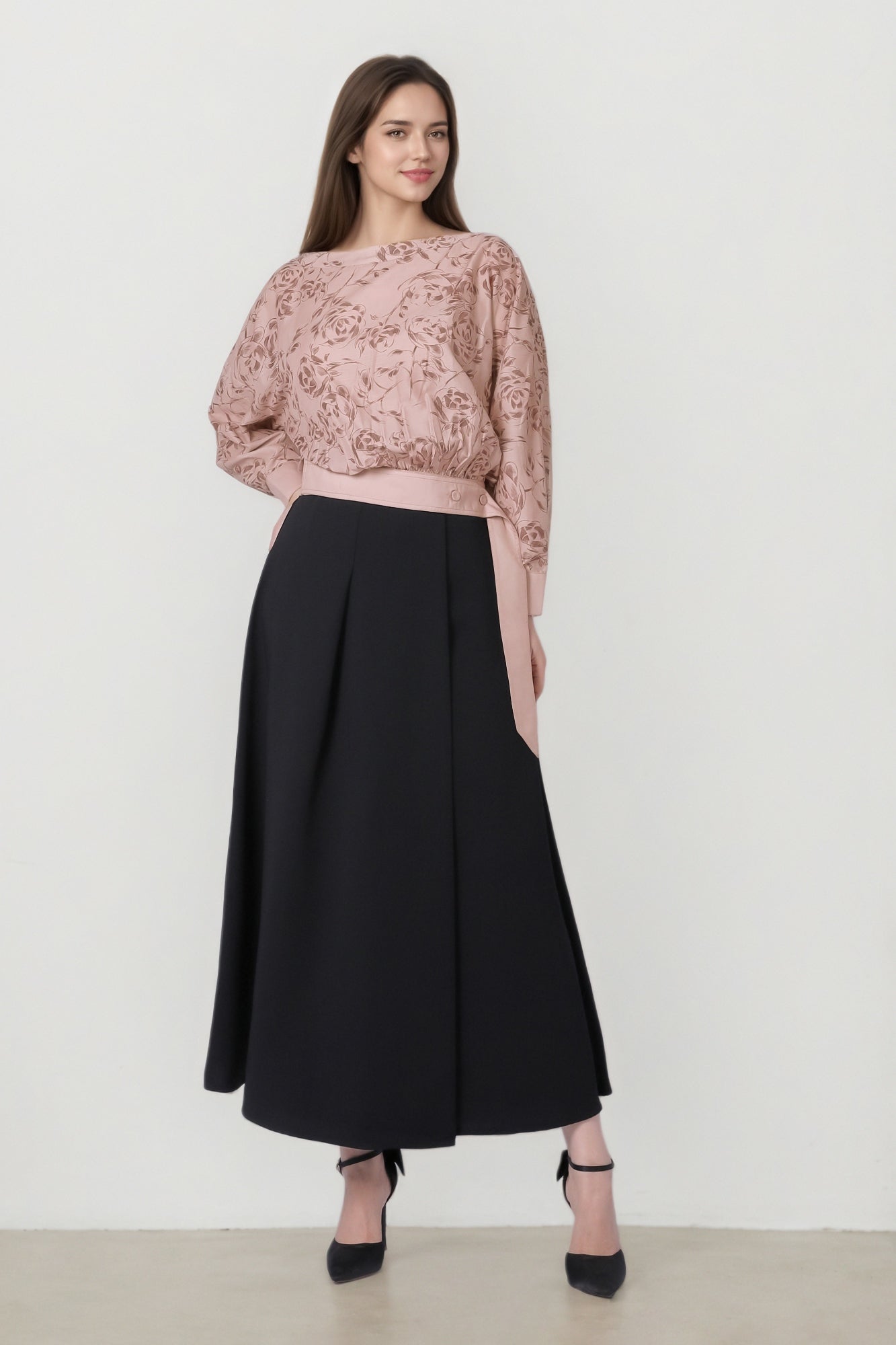 Flare Button Skirt