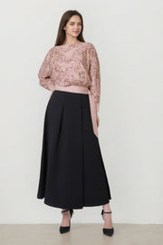 Flare Button Skirt