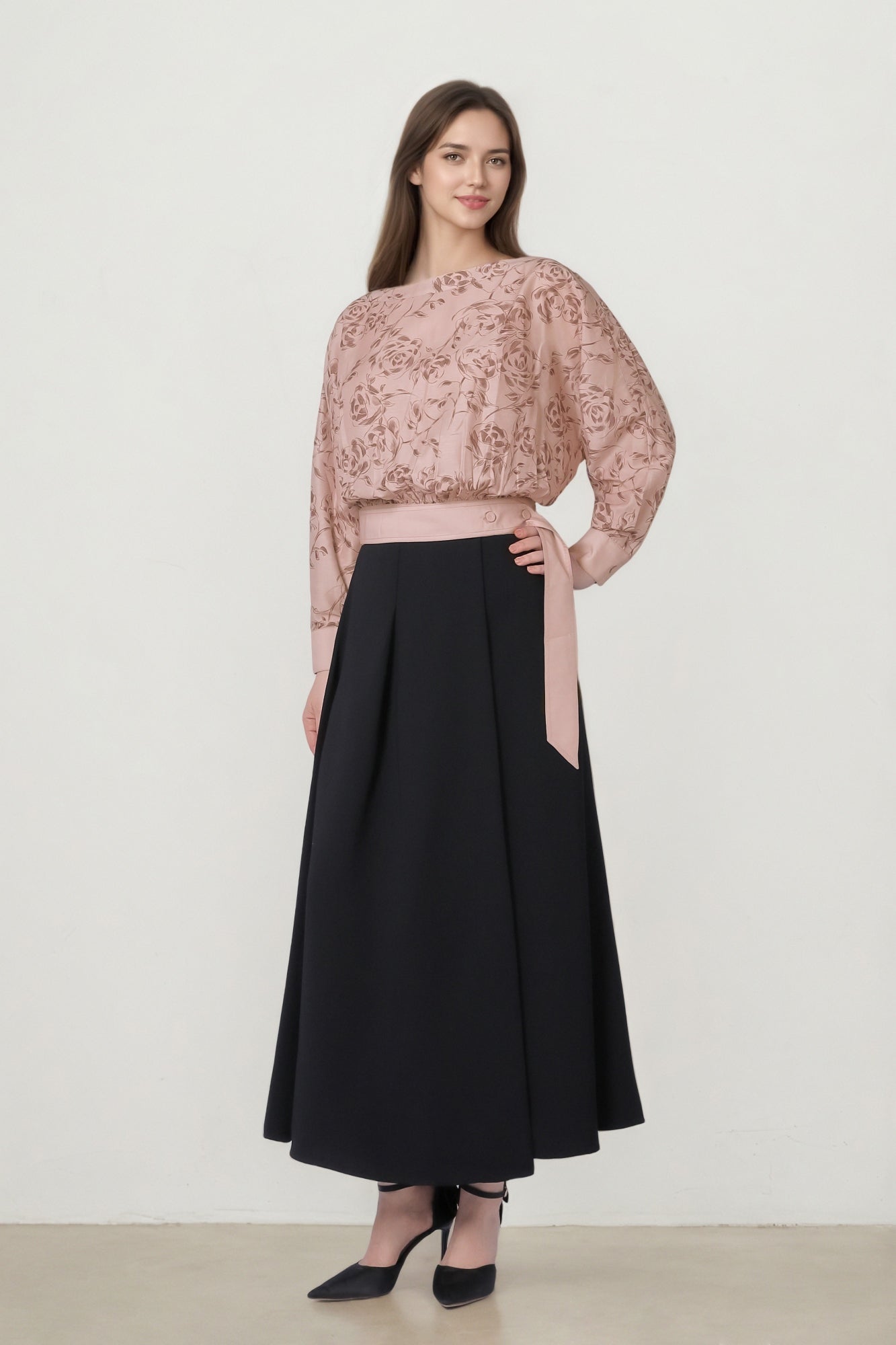 Flare Button Skirt