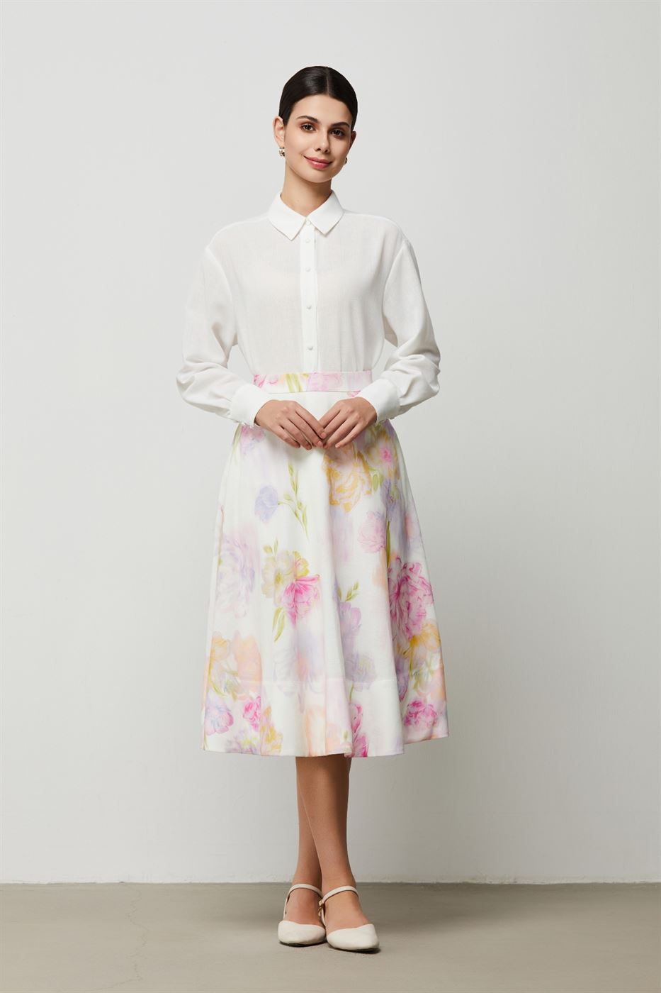 White Cotton Linen Shirt - Femi9 EG
