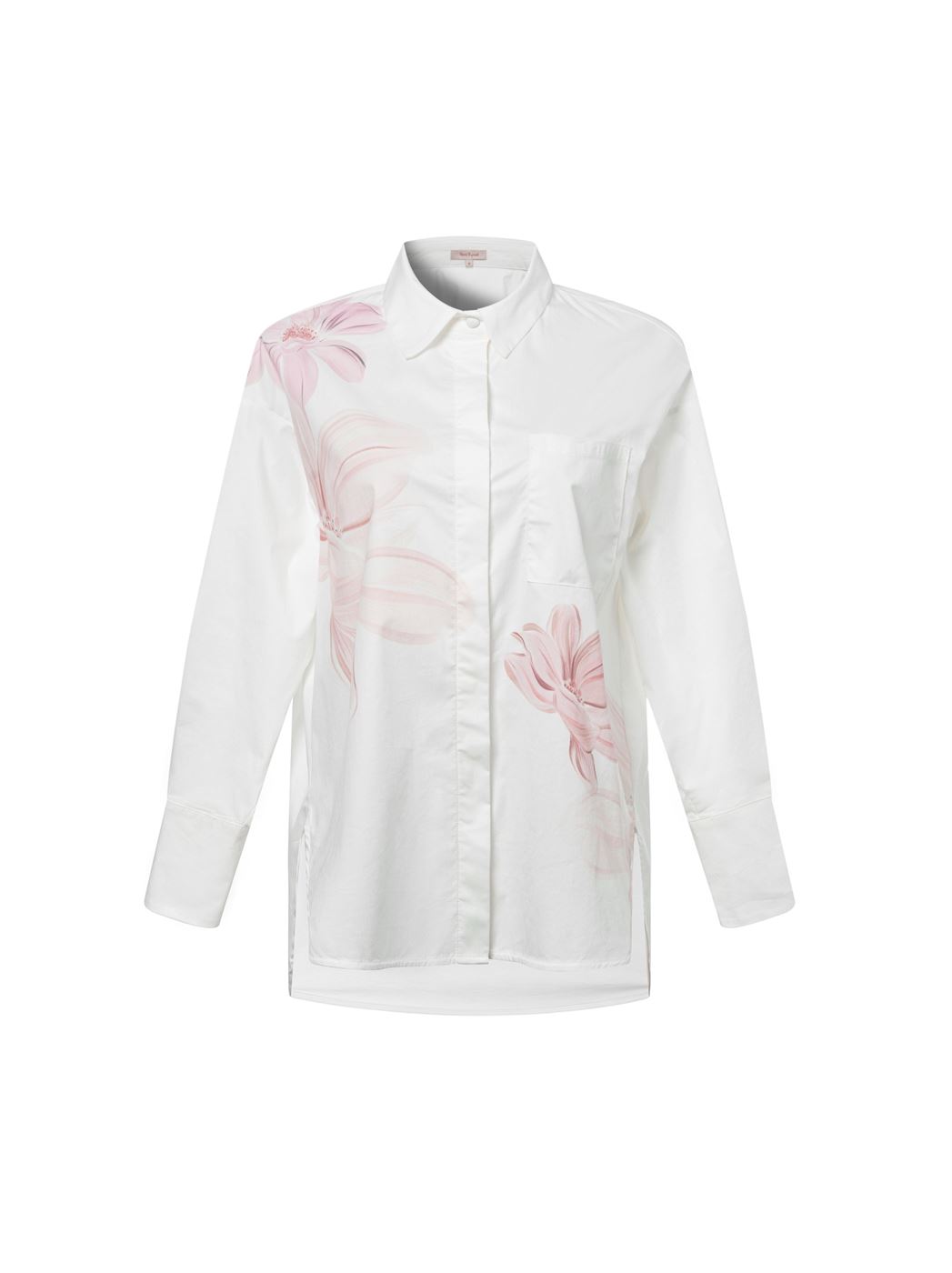 Floral Printed White Shirt - Femi9 EG