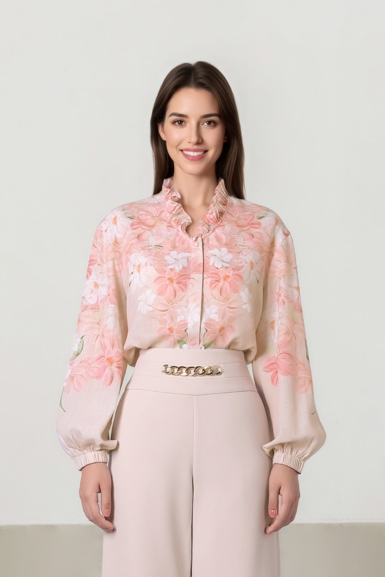 Blush Blossom Elegance Top - Femi9 EG