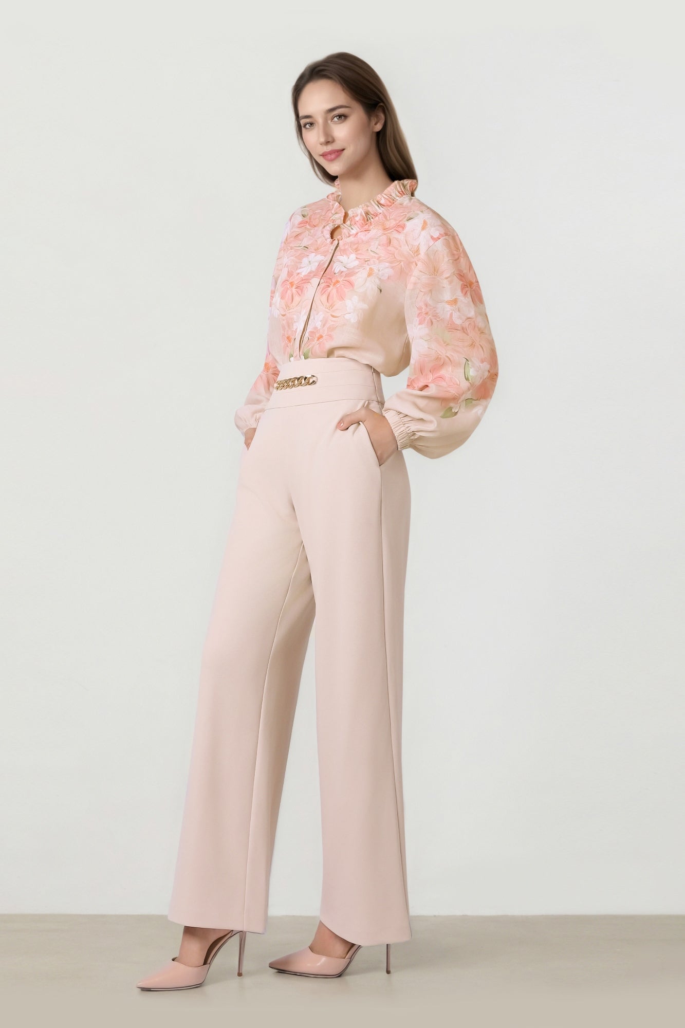 Blush Blossom Elegance Top - Femi9 EG