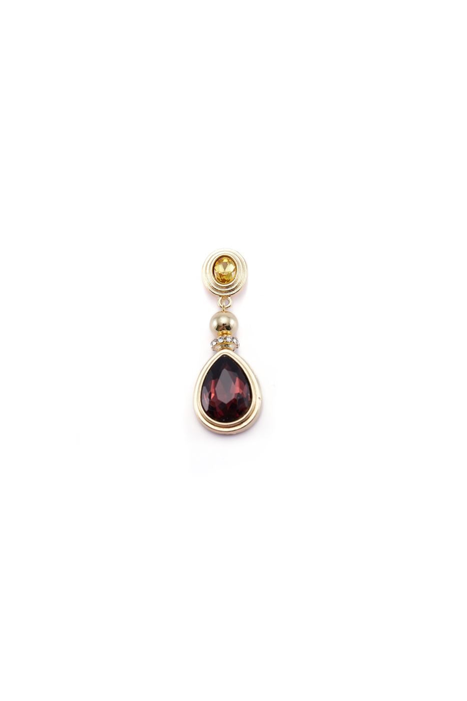 Burgandy Teardrop Earrings - Femi9 EG