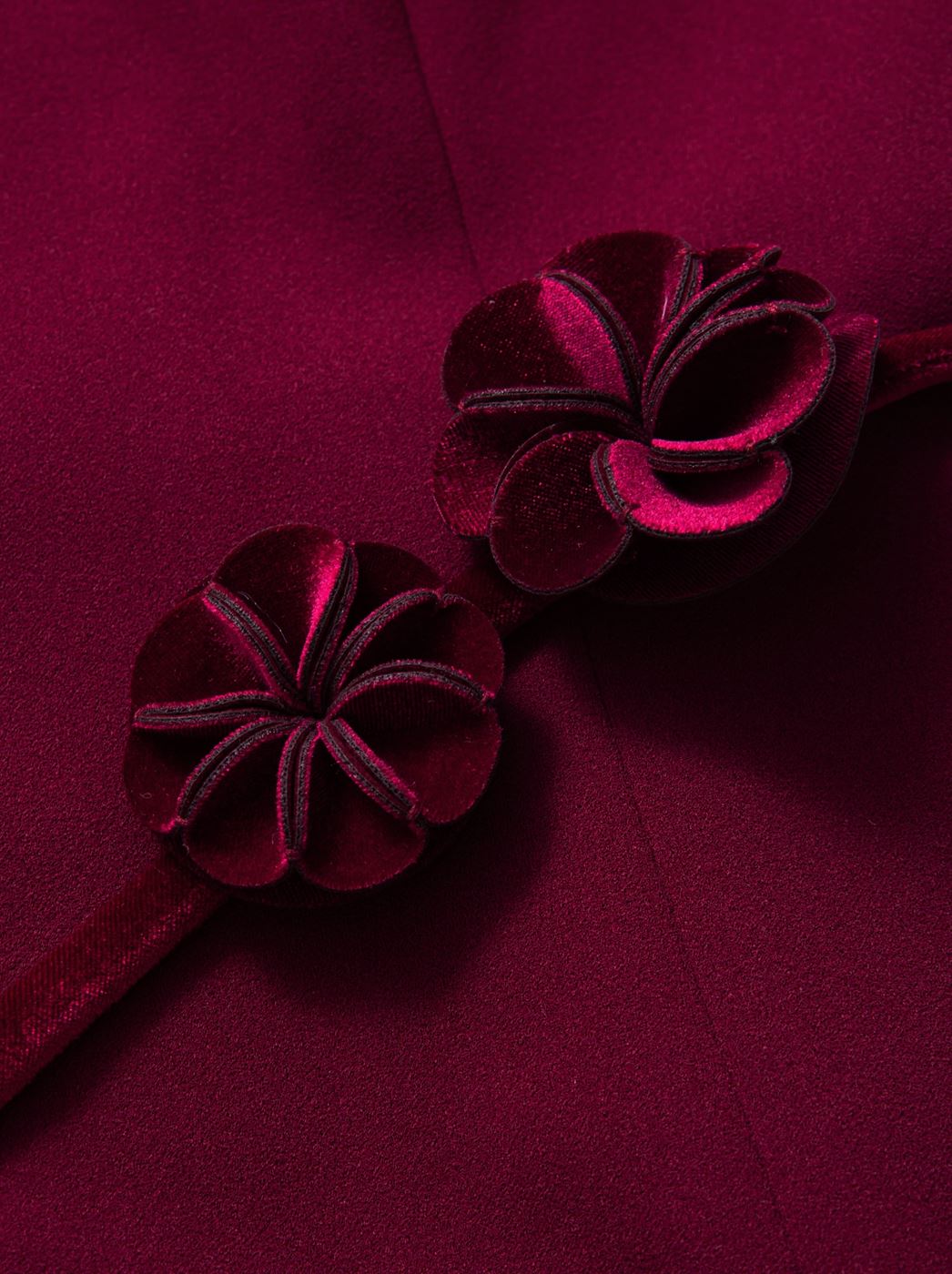 Burgundy Textured Crepe Vest