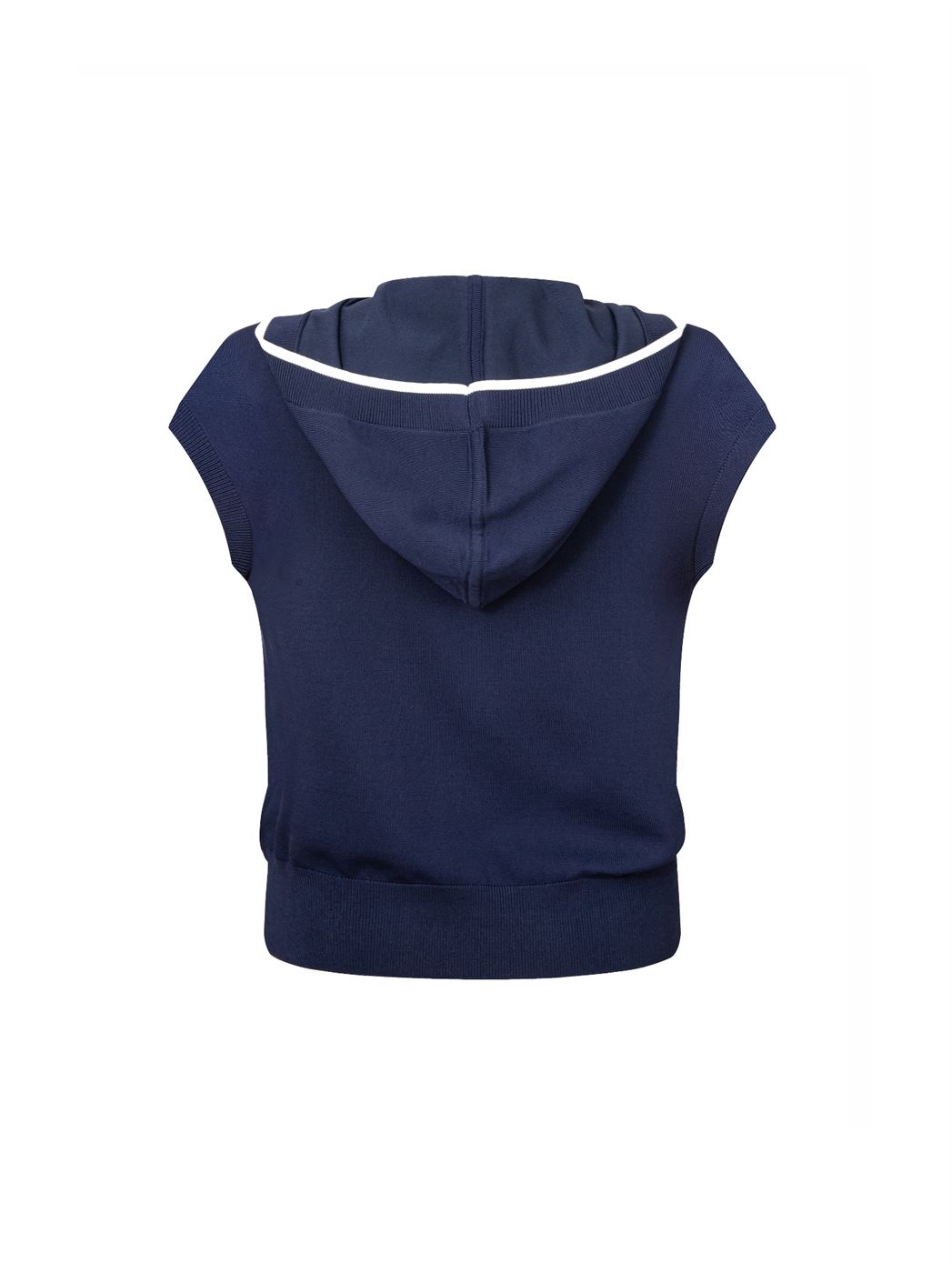 Navy Blue Hoodie With Pearls