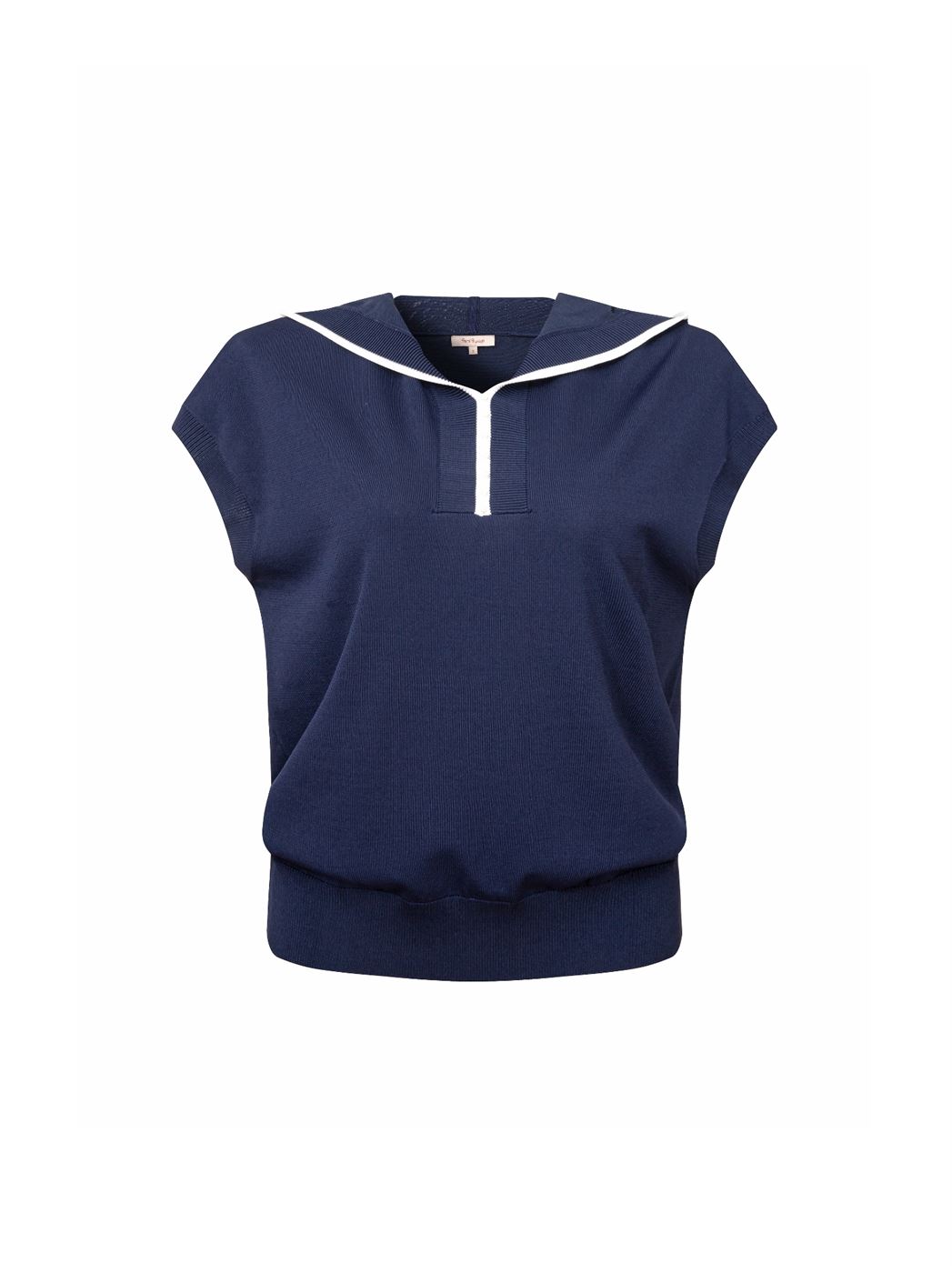 Navy Blue Hoodie With Pearls