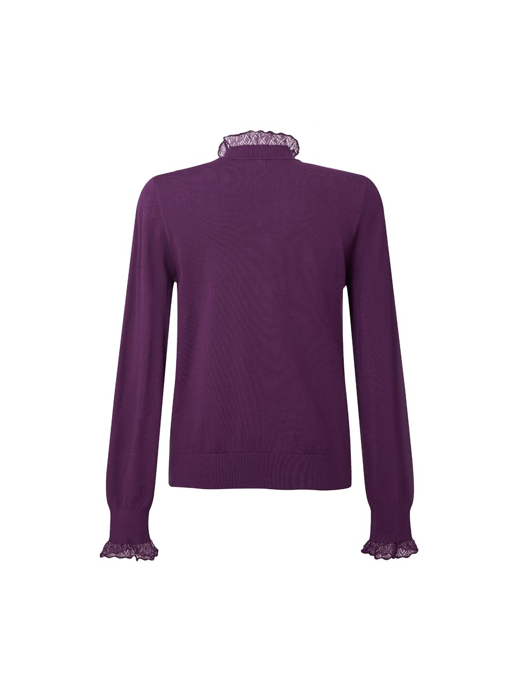 Knit Pullover with Ruffle Collar