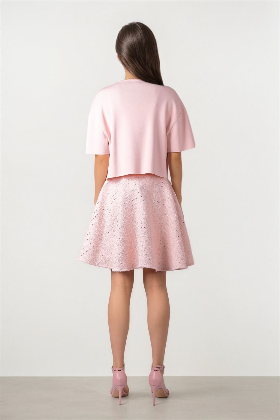 LOOSE PINK KNITTED TOP