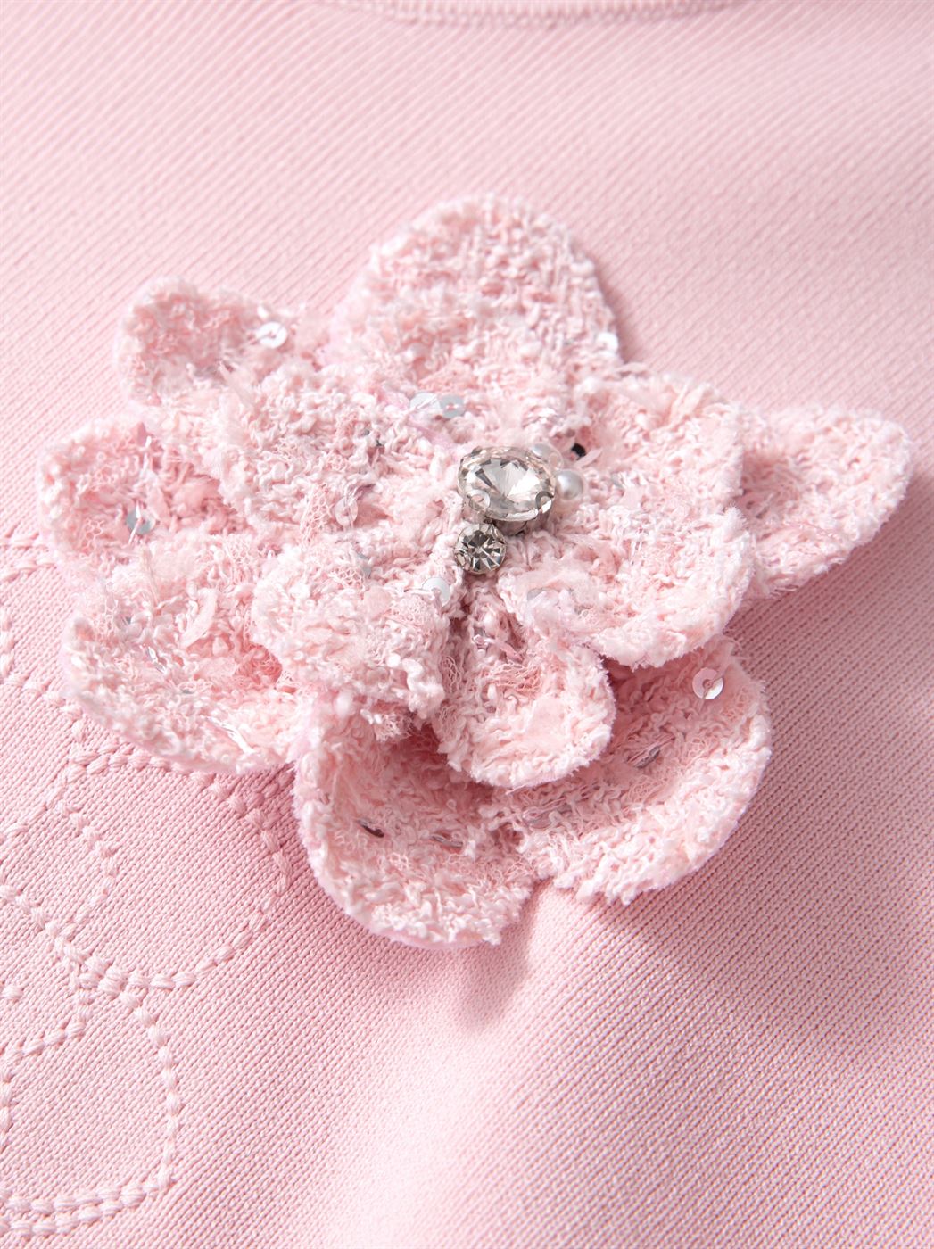 LOOSE PINK KNITTED TOP