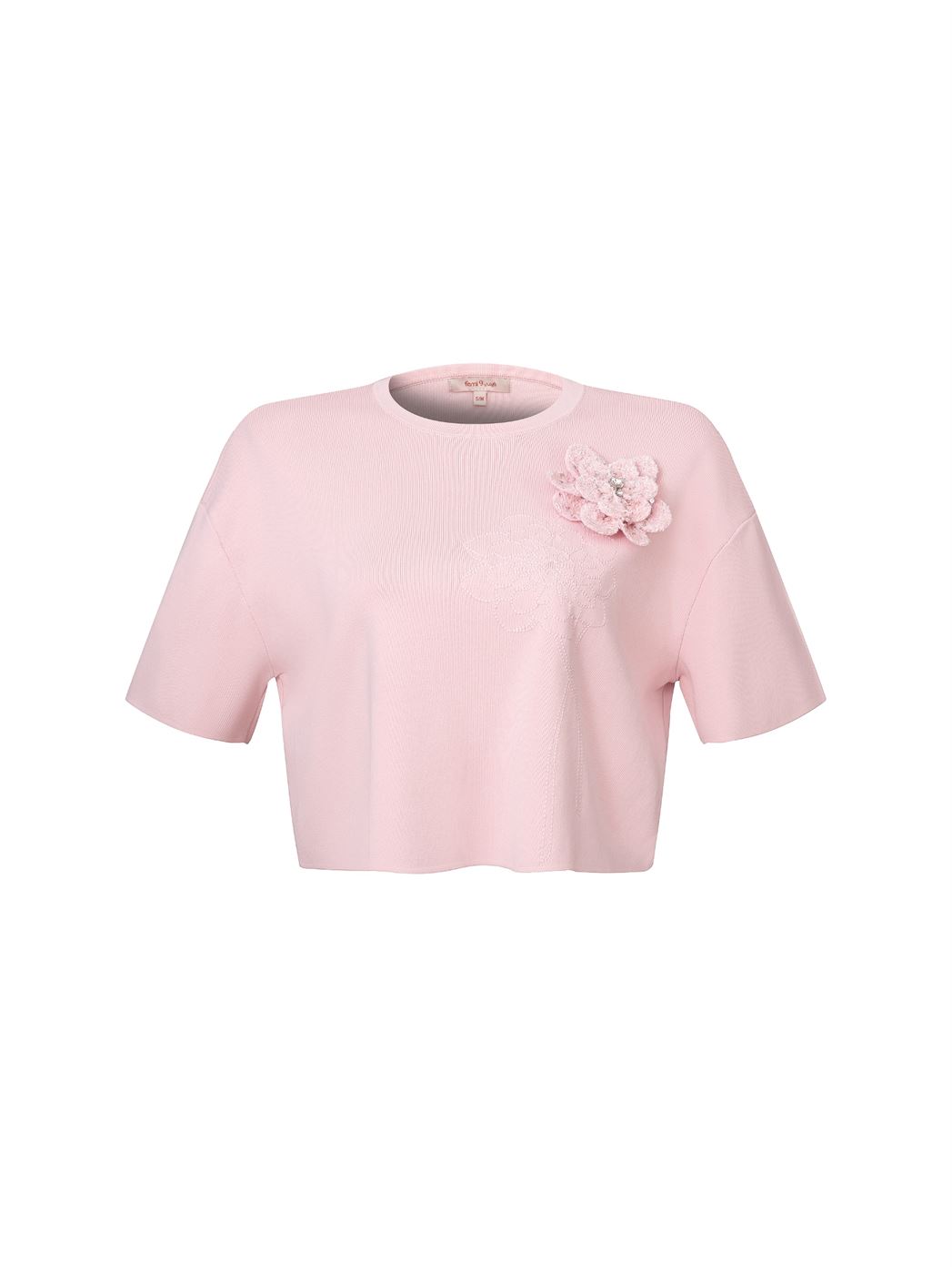 LOOSE PINK KNITTED TOP
