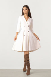 Double Breasted Wrap Kint Dress