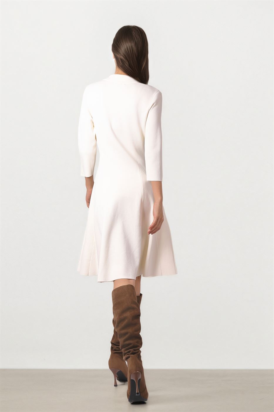 Double Breasted Wrap Kint Dress