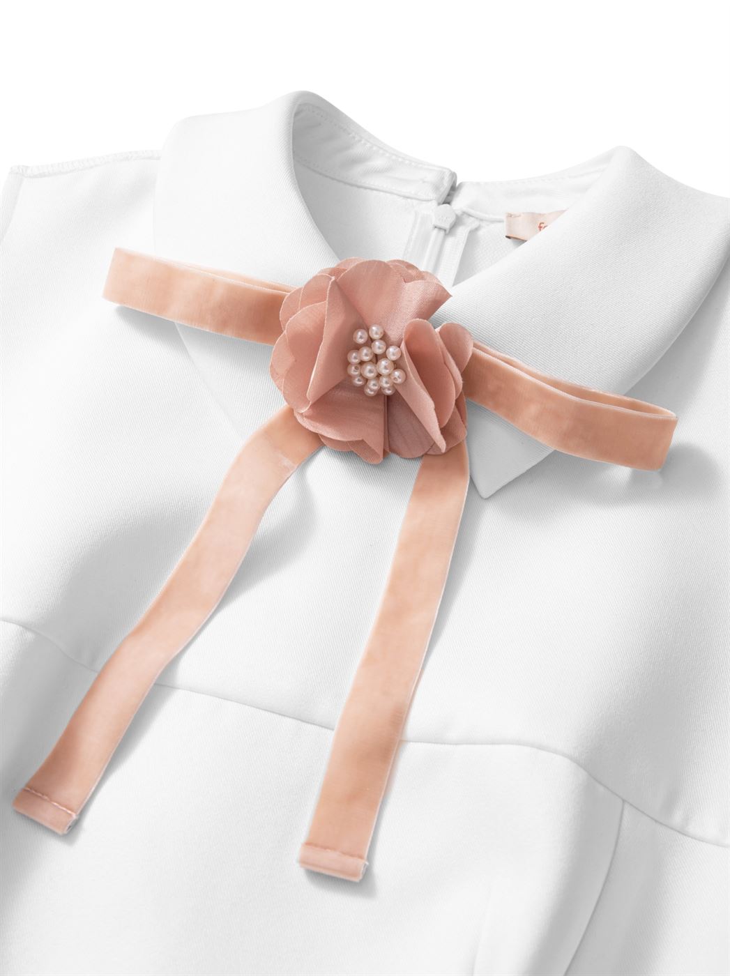 Tweed & Crepe Midi Dress