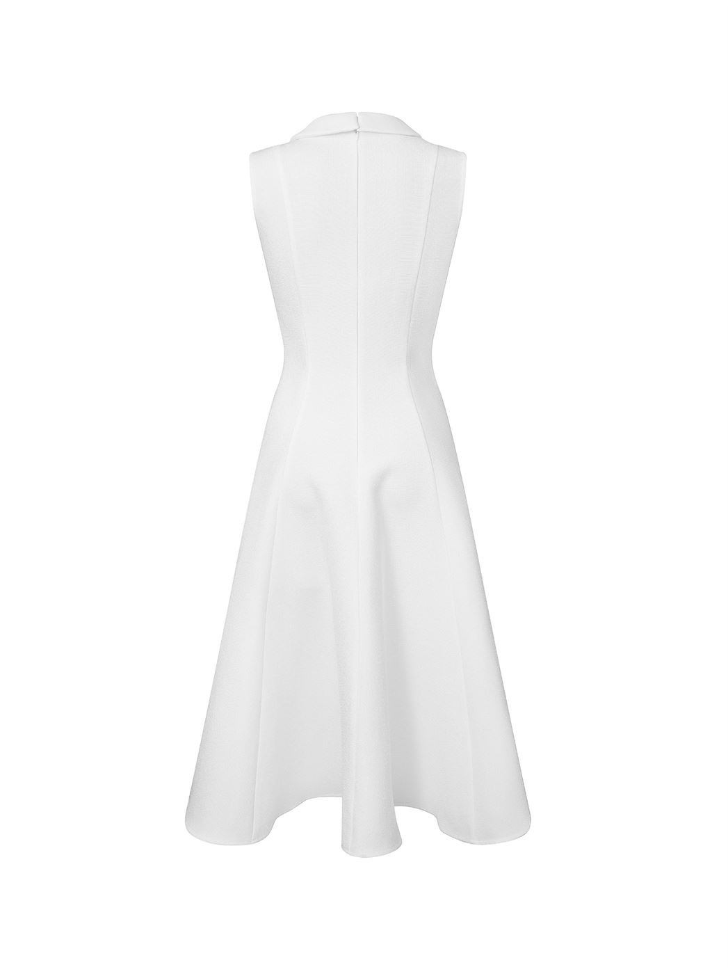 Tweed & Crepe Midi Dress