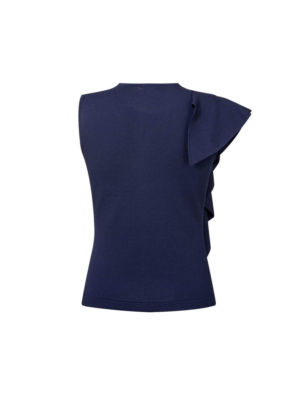 Knit Pullover with Front Ruffle