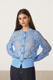Blue Lace Cardigan