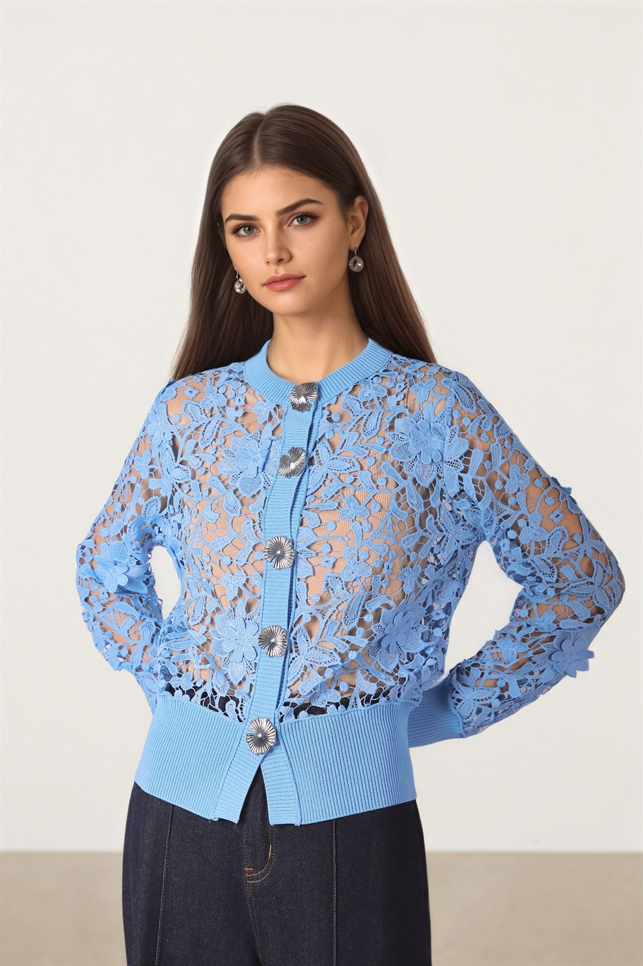 Blue Lace Cardigan