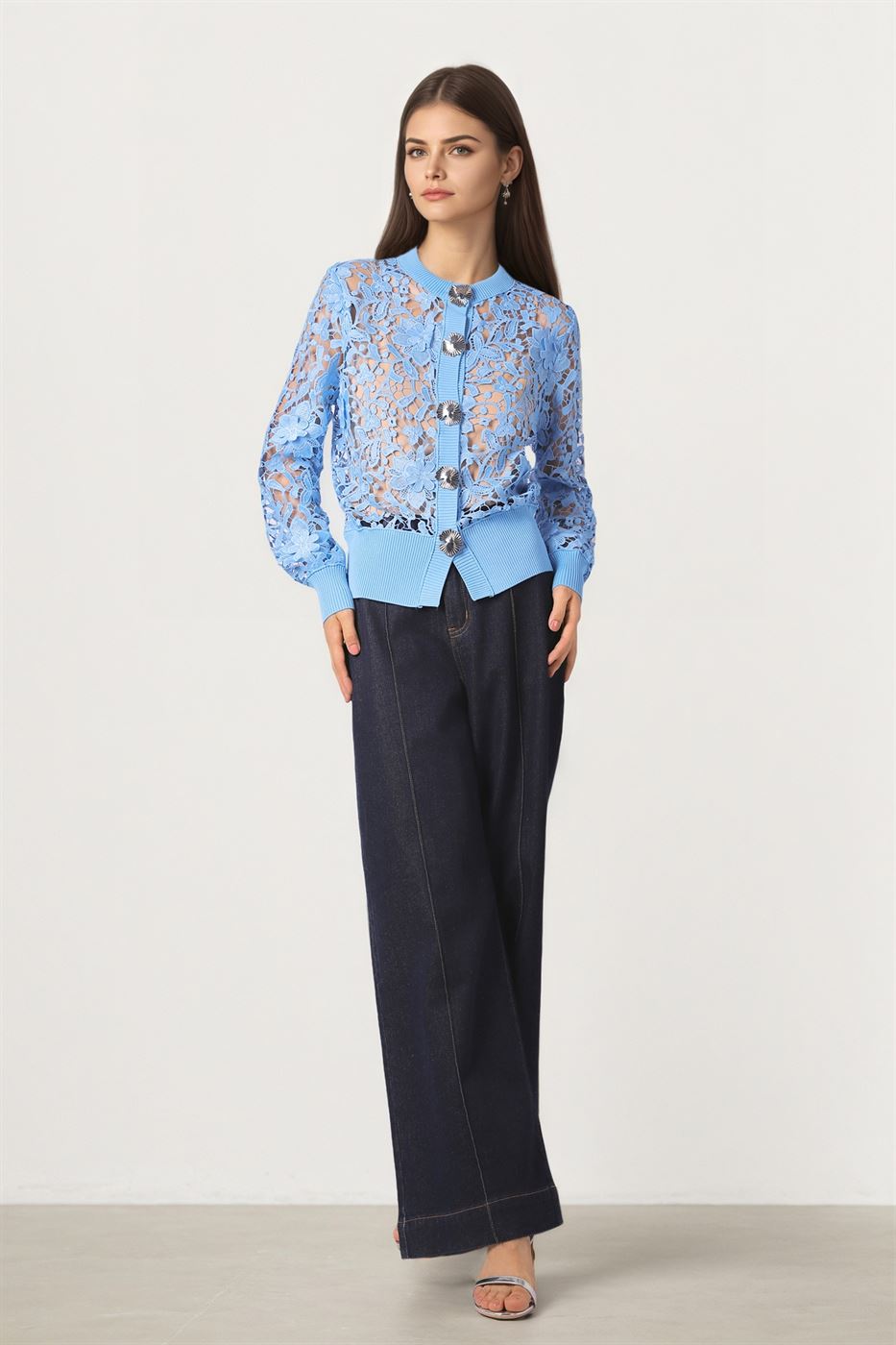 Blue Lace Cardigan