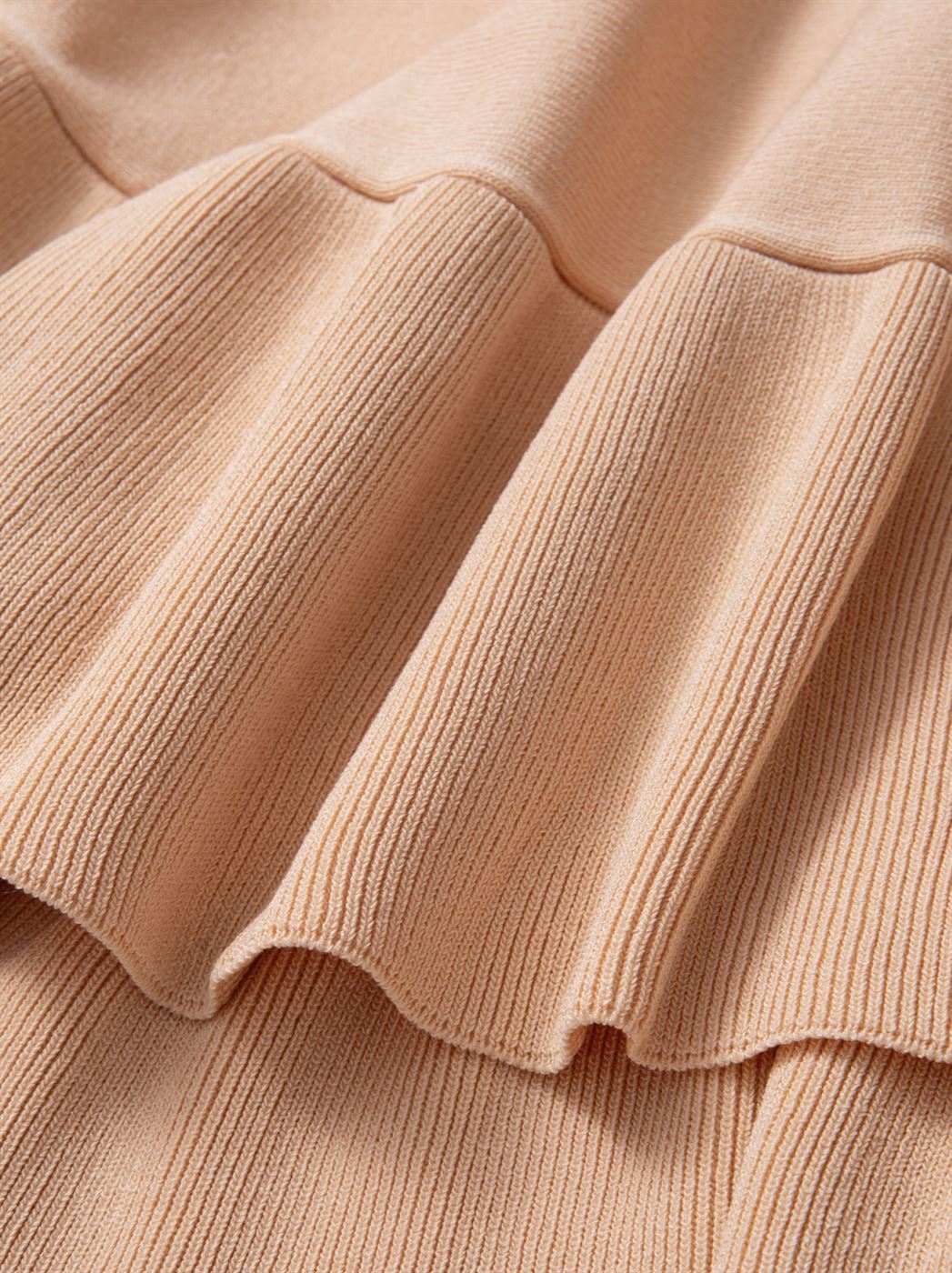 Ruffled Elegance Knit Cape