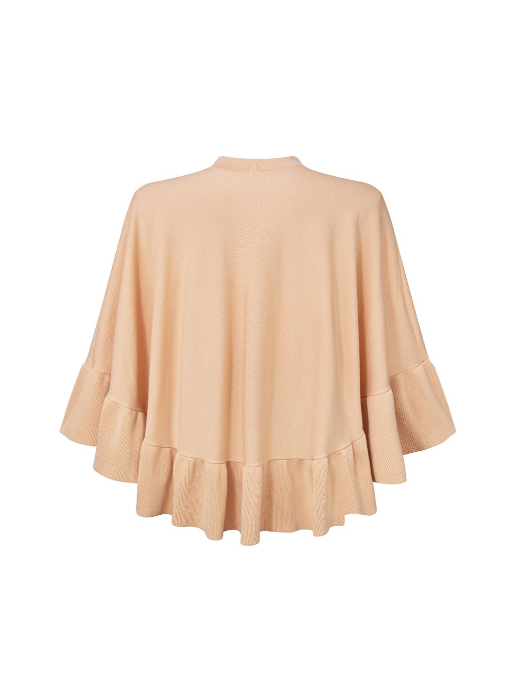Ruffled Elegance Knit Cape