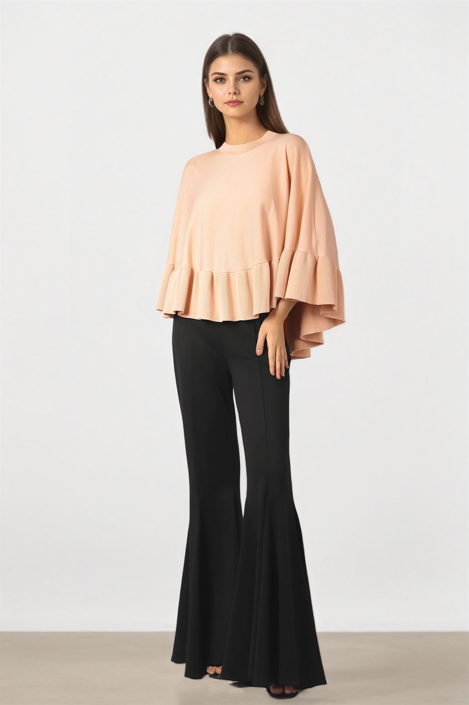 Crepe Full-Length Pants