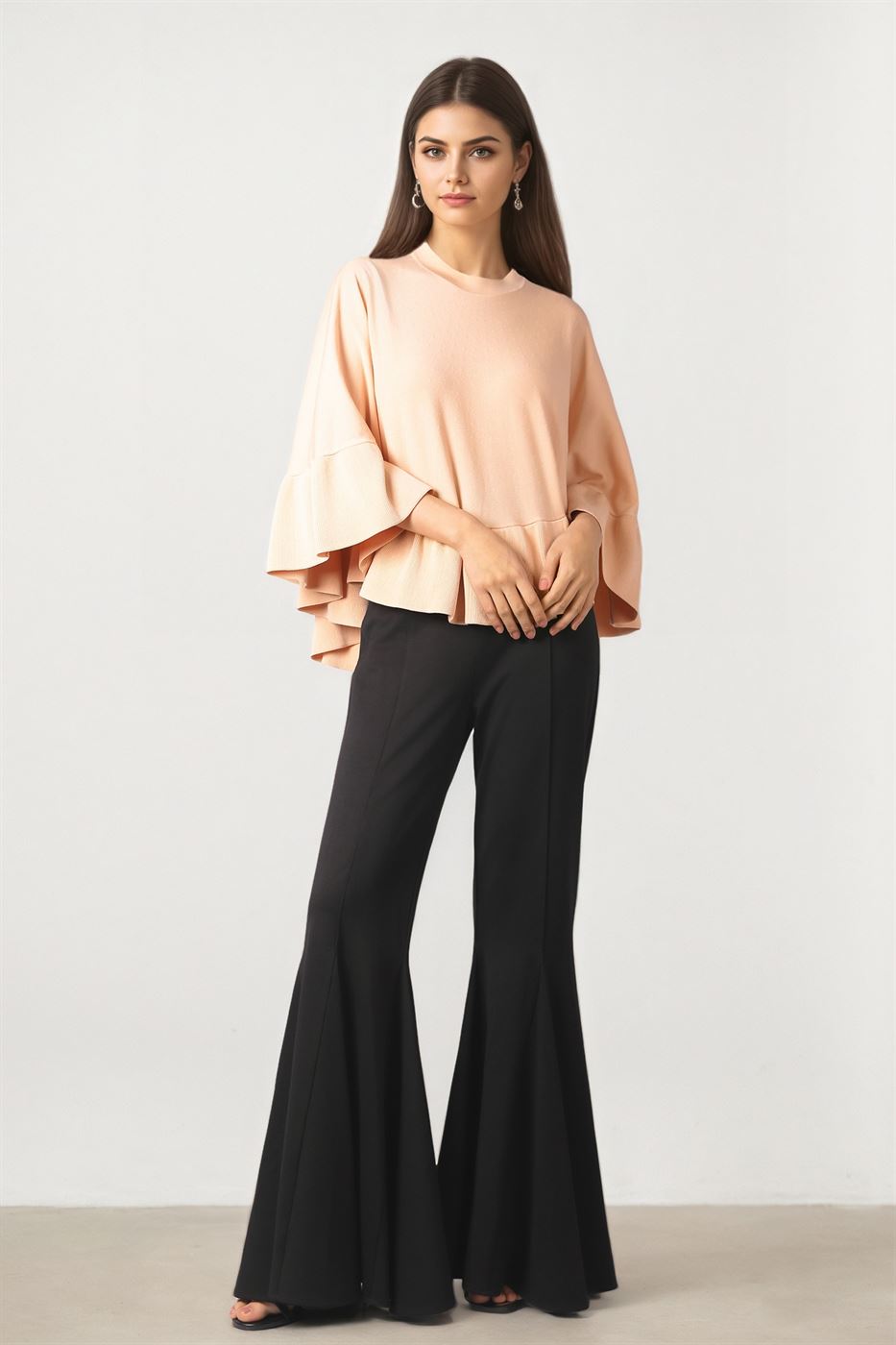 Crepe Full-Length Pants