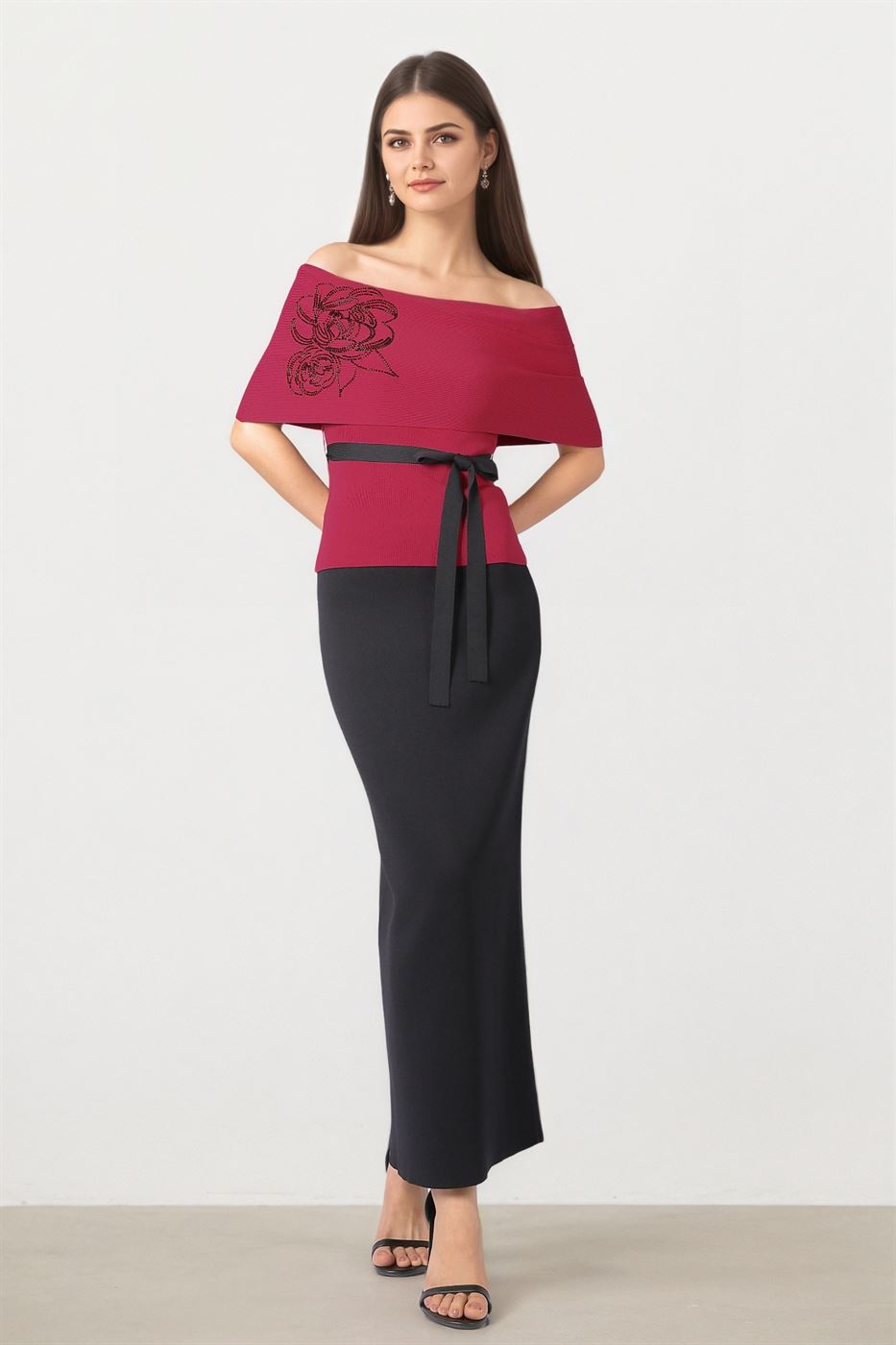 OFF SHOULDER BELTED TOP