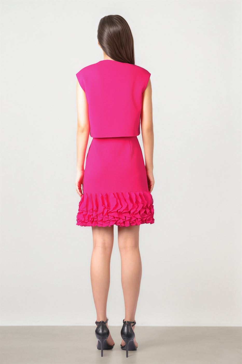 HIGH WAIST RUFFLE SKIRT