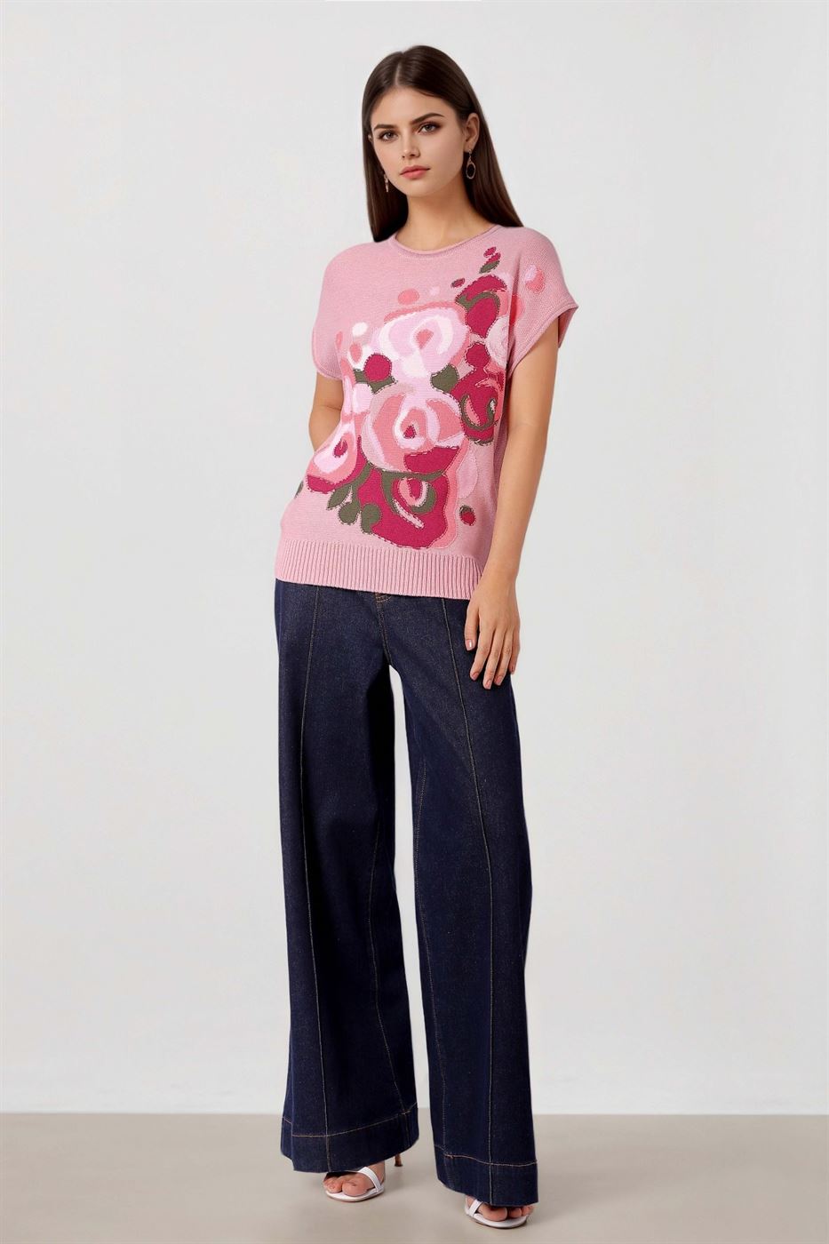 Floral Design Sweater