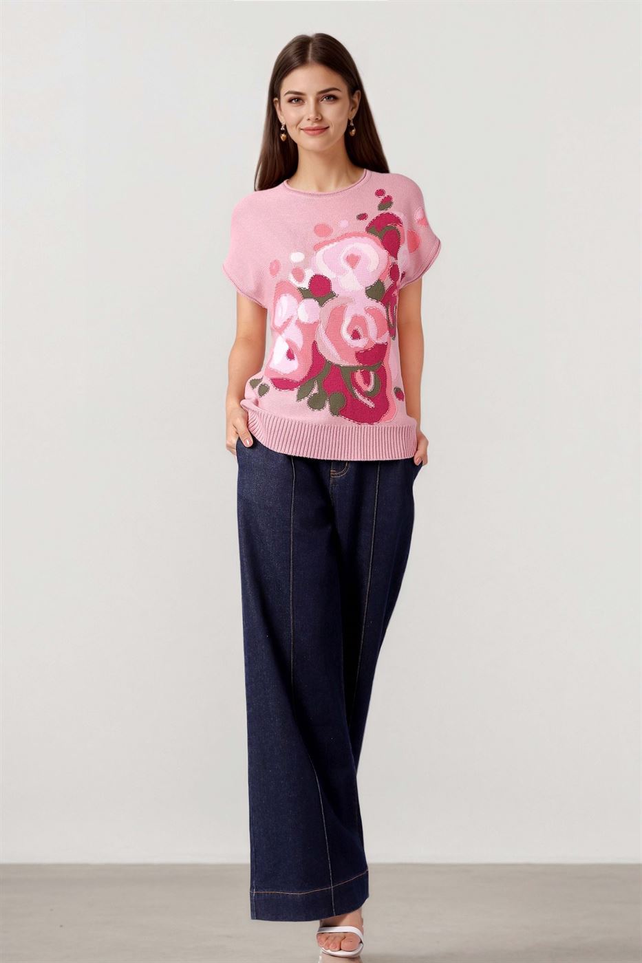 Floral Design Sweater