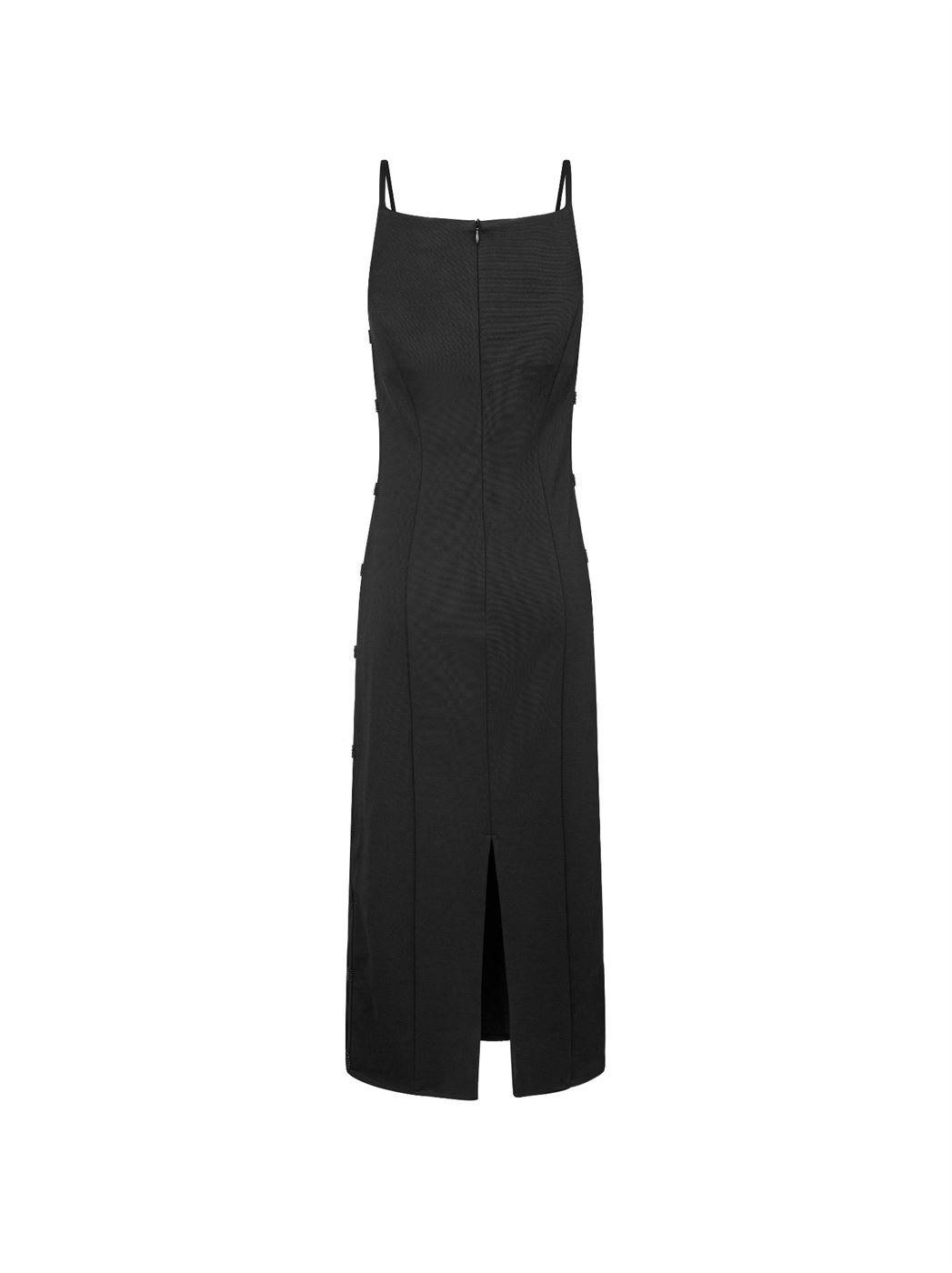 Crepe Dress with Piped Side Detail
