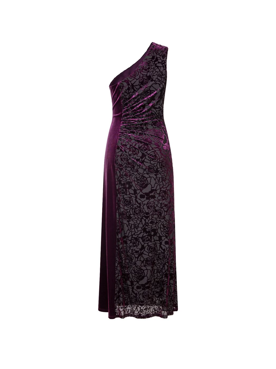 Purple Devoré Velvet Dress