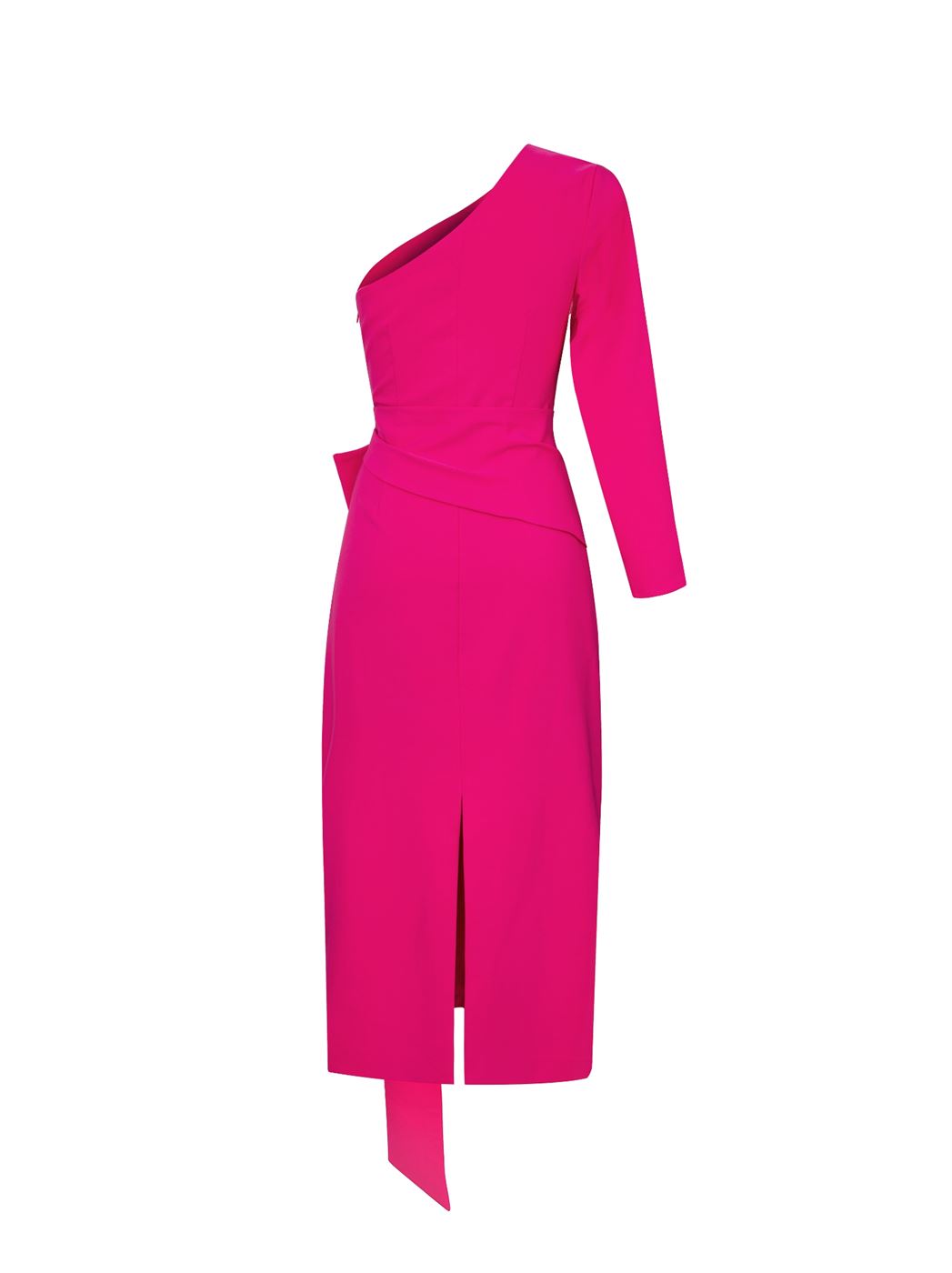Fuchsia One-Shoulder Dress