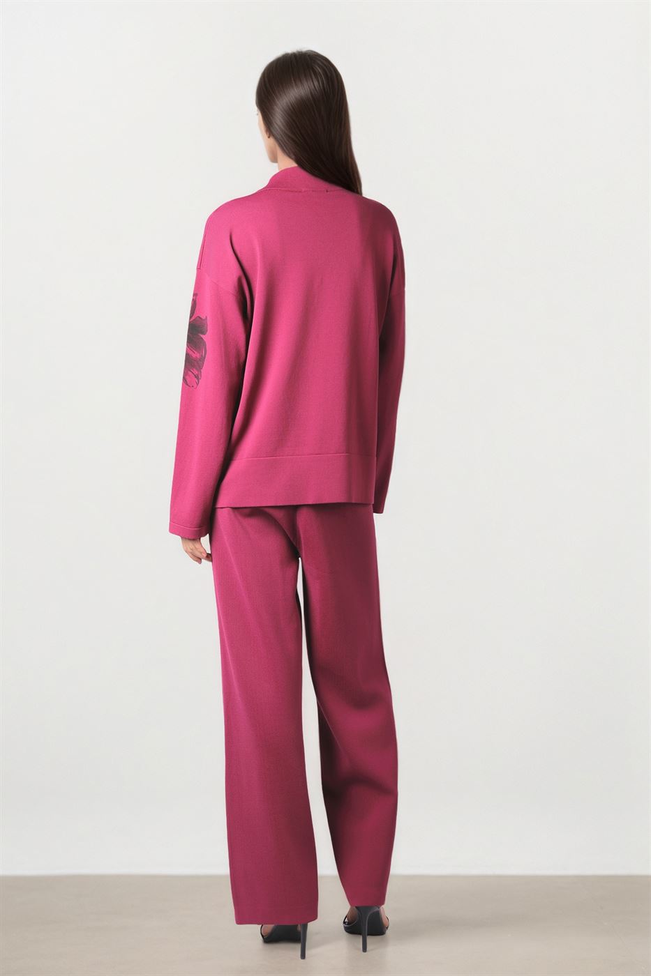 Floral Print Knit Pullover