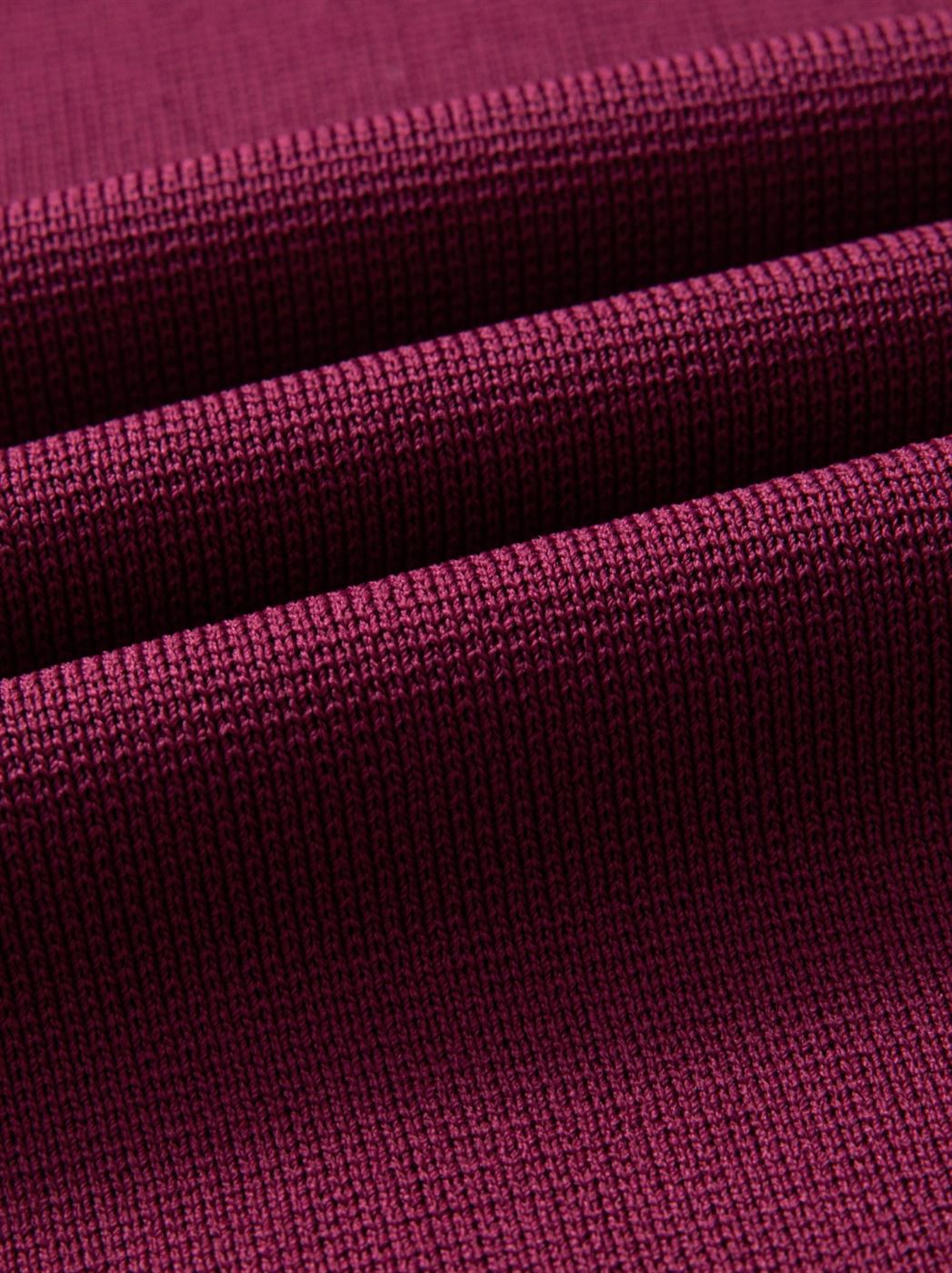 Burgundy Wide-Leg Knit Pants