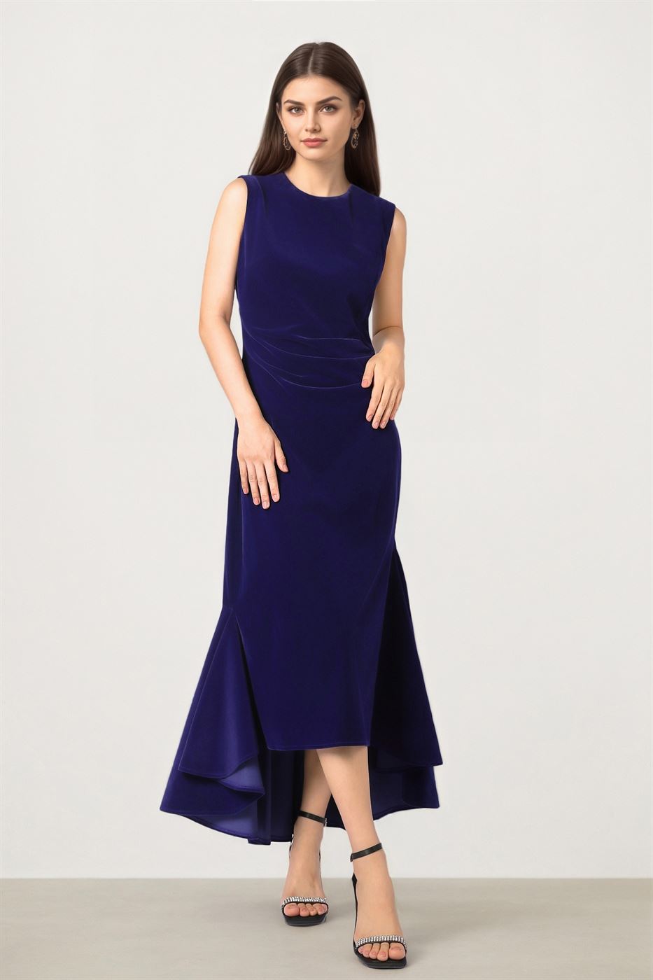 sleeveless velvet dress SLEEVELESS VELVET DRESS